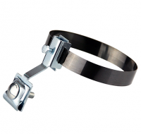 Держатель молниепроводника на трубе универсальный d=0-80 мм,нержавеющая сталь полоса, держатель оцинкованная сталь