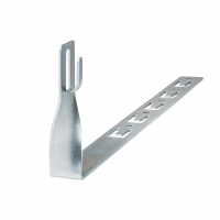 Держатель молниепроводника на черепице,d=8-10мм,скрученный,с крючком L=330 мм,оцинкованная сталь