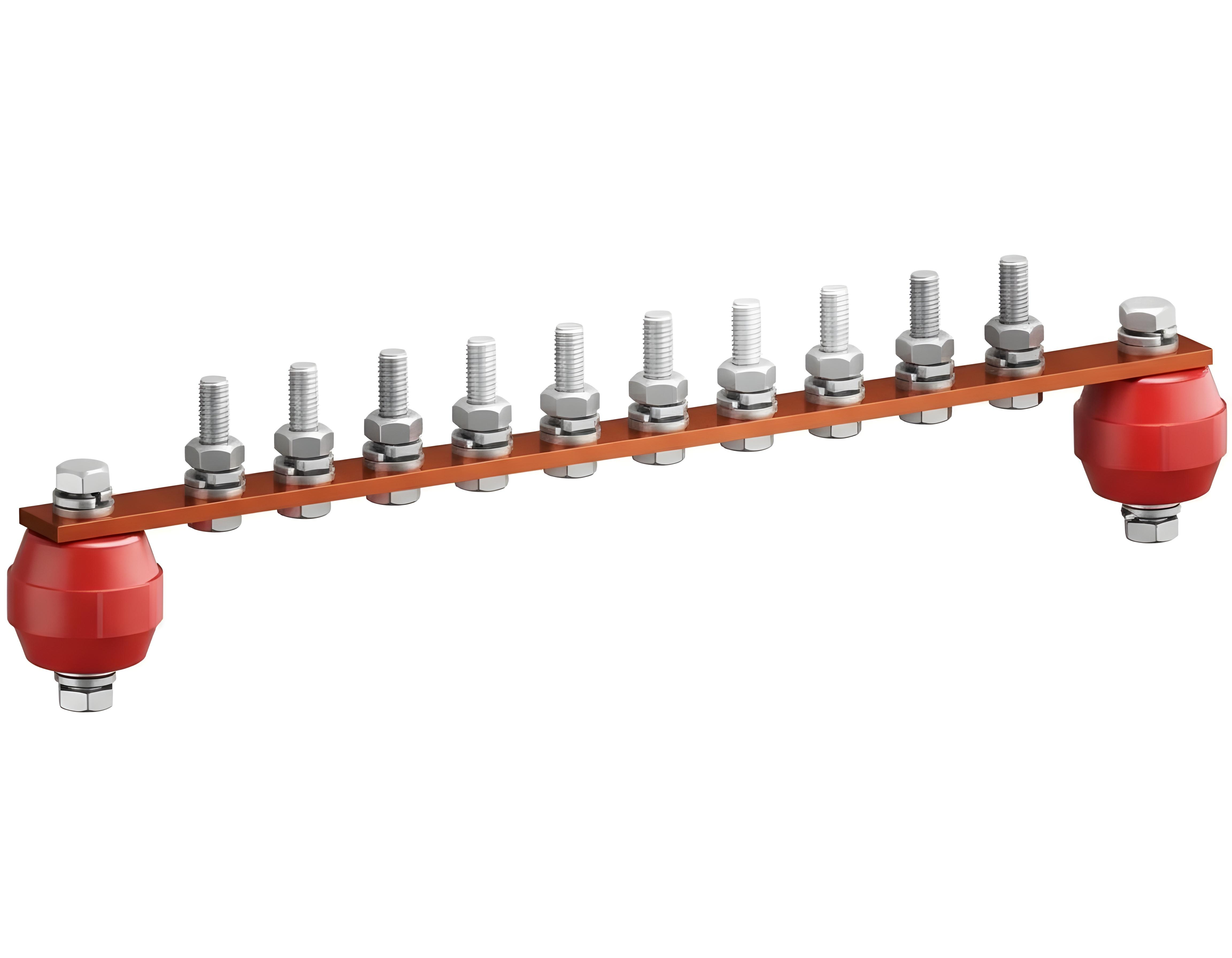 Главная заземляющая шина ГЗШ 10 | Медная шина 15х3 | Подключений 10 | Ток 210 А