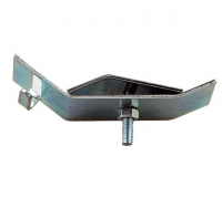 Держатель молниепроводника на желобе водостока,с крючком,оцинкованная сталь