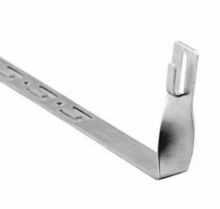 Держатель молниепроводника на черепице,d=8-10мм,скрученный,с крючком L=415 мм, нержавеющая сталь