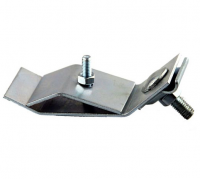 Держатель молниепроводника на желобе водостока,скручиваемый,оцинкованная сталь