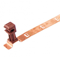 Держатель проводника на черепице с пластиковым держателем, медь