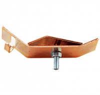 Держатель молниепроводника на желобе водостока,с крючком,медь