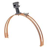 Держатель молниепроводника d=6-8мм на коньке регулируемый с пластиковым фиксатором,медь