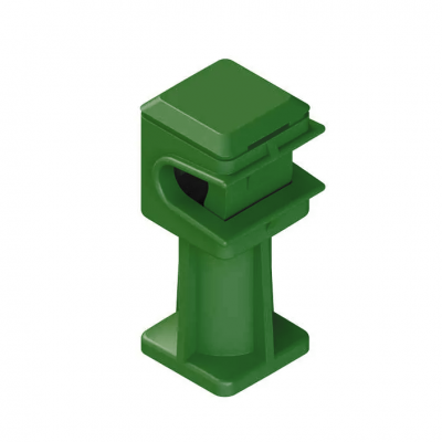 Держатель молниепроводника,d=6-8мм h=36мм, пластик (зеленый) (ТП)